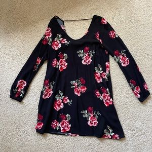 Long sleeve black dress